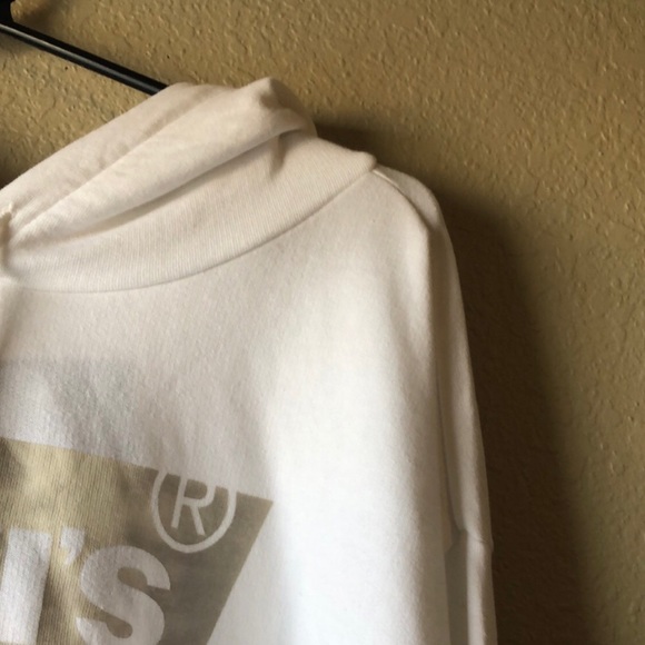 New Women’s Sweatshirt Levi’s White Pullover Hoodie Sweatshirt Women’s Size 3X - Picture 4 of 13